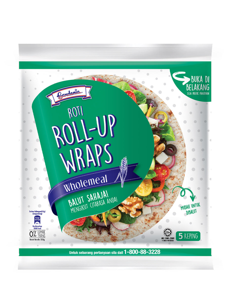 GARDENIA ROLL UP WRAPS WHOLEMEAL 5X45G Village Grocer 1st Avenue